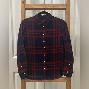 Banana Republic Dillon Plaid Button Down Shirt XS Women’s